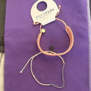 Pura Vida Pink and Cream Bracelet Duo